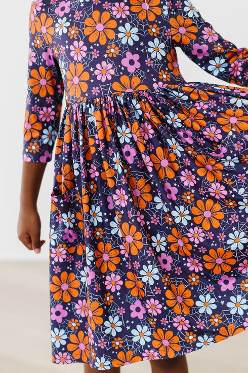 haunted-garden-3-4-sleeve-pocket-twirl-dress Mila &  Rose - Sophia's Style--2T--3